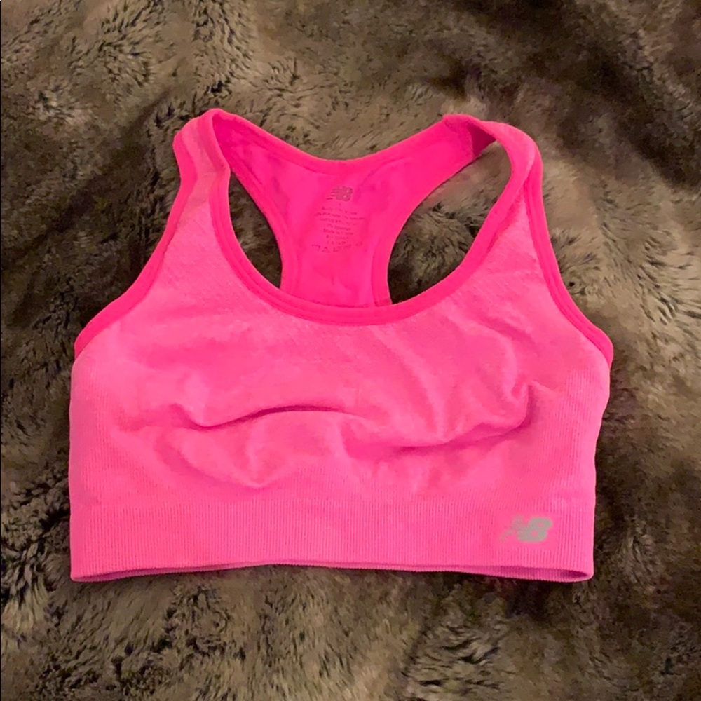 New Balance Neon Pink Sports Bra - Size Small
